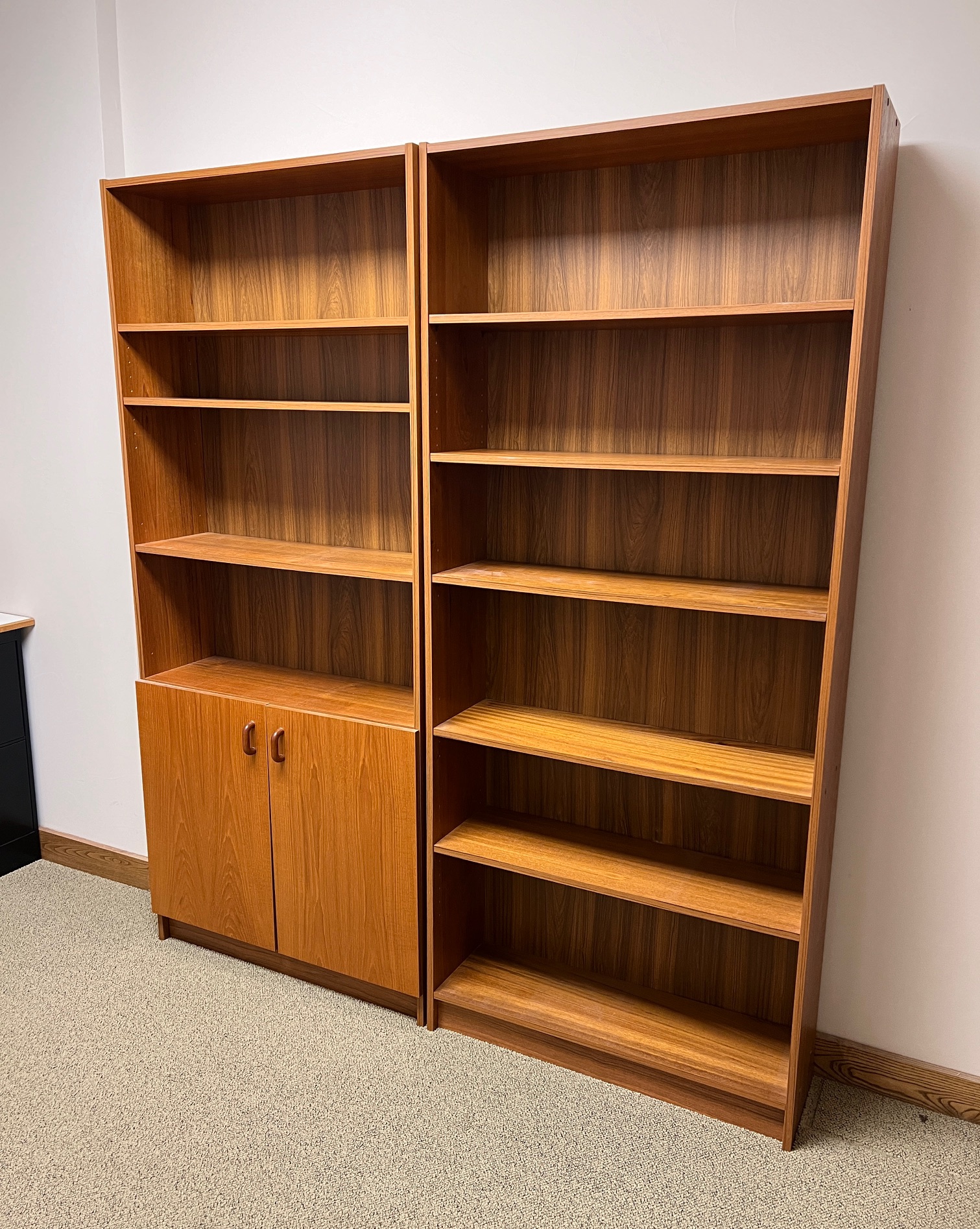 Matching Teak Pressboard Bookcases Creative Bargains