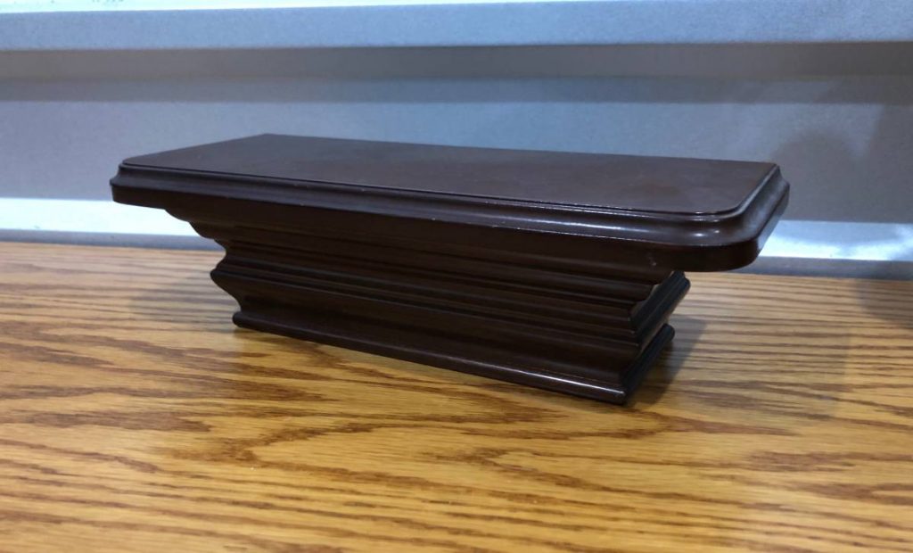 High End Bombay Mahogany Pedestal Wall Shelf Creative Bargains