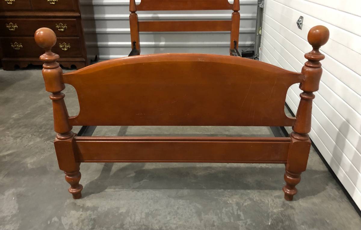 1940 S Antique Solid Maple Twin Bed, Antique Wood Twin Bed