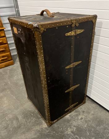 Vintage Steamer Wardrobe Luggage Trunk.