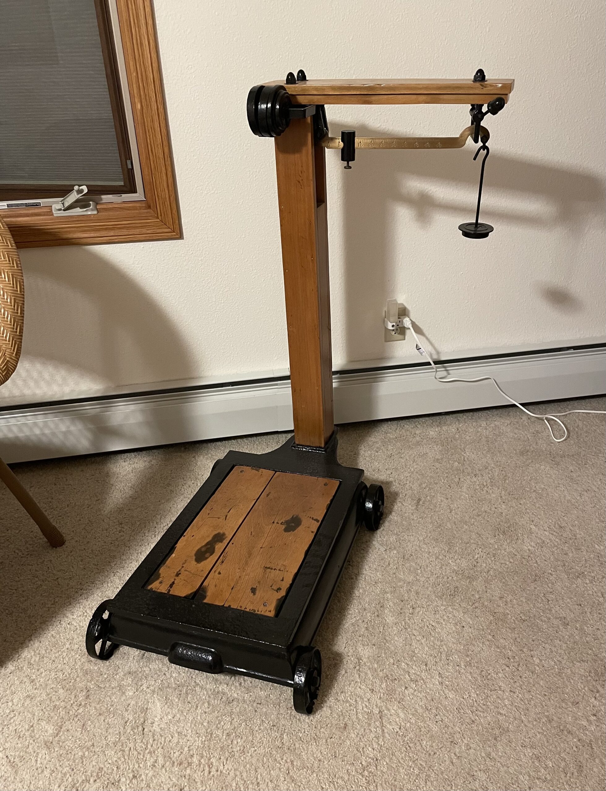 Solid Wood and Steel Antique Grain Scale, Pre-1900’s