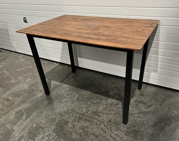 Brown & Black Pressboard and Steel Rectangular Dining Table and 4 ...