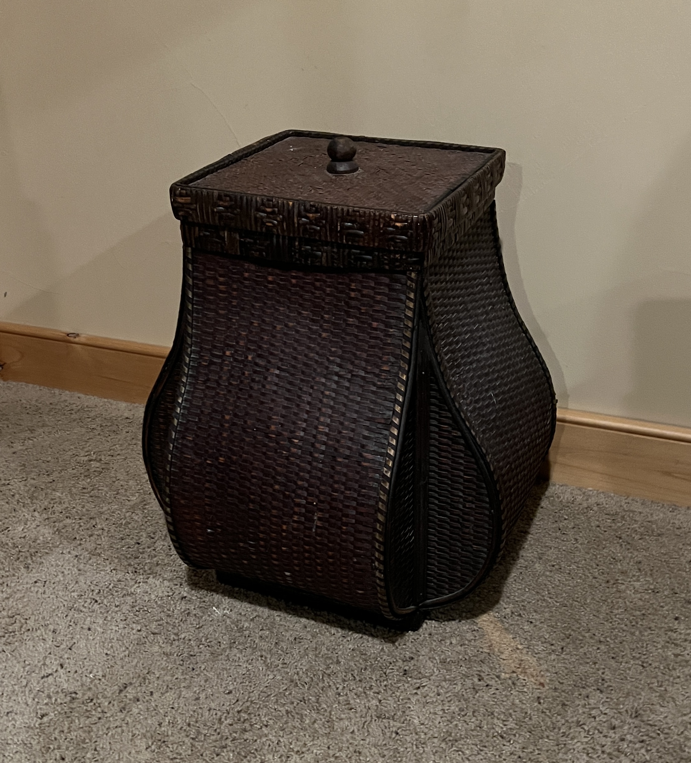 Large Rattan Decor Box with Lid Creative Bargains